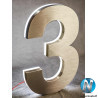 Valaistu iso 400mm korkea numerovalo / talonumero / numerokyltti 3